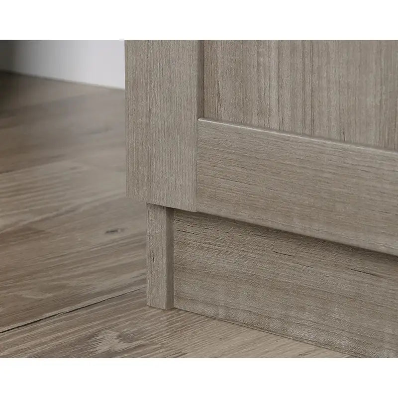 Armoire de rangement avec tringle et tiroirs en chêne blanc / chêne des Highlands / sycomore argenté pour 1 personne