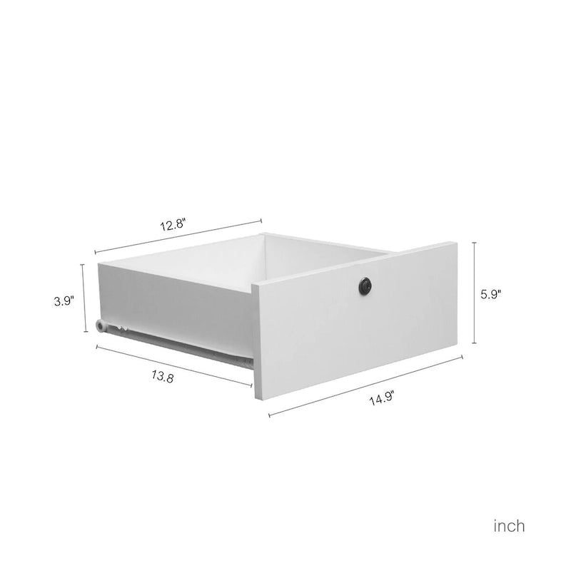 Bureau d'ordinateur blanc en MDF avec étagère, tiroirs, 3 prises CA et 2 ports USB pour 1 personne