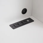 Bureau d'ordinateur blanc en MDF avec étagère, tiroirs, 3 prises CA et 2 ports USB pour 1 personne