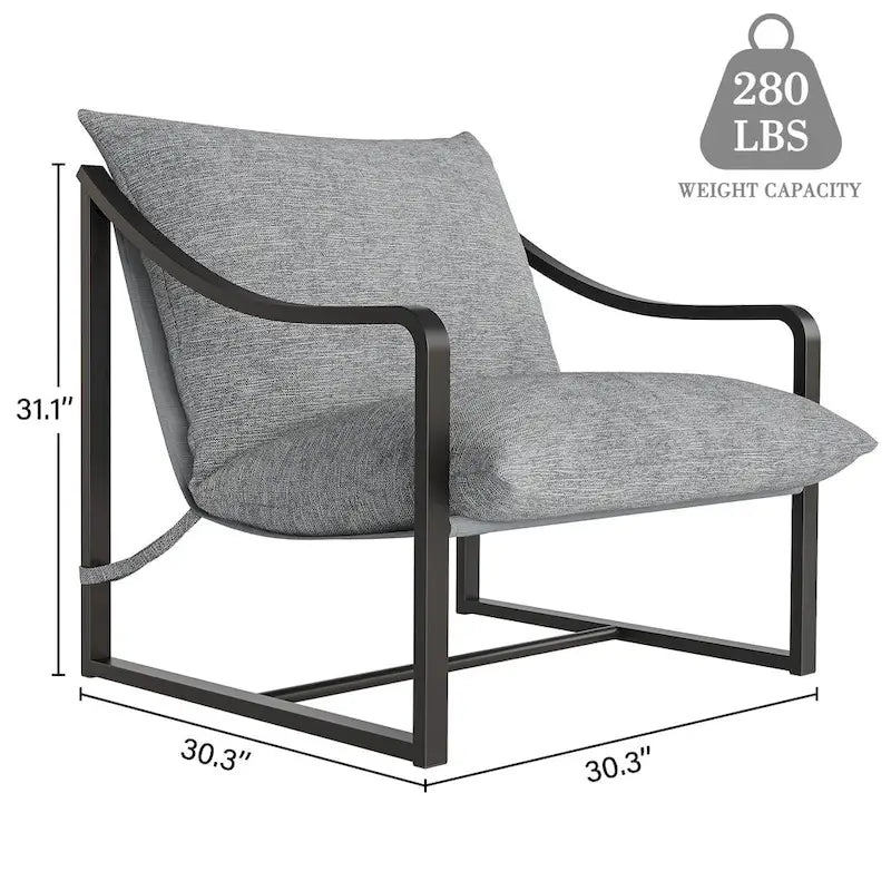 Fauteuil d'appoint inclinable en tissu Tesla marron/bleu, rempli de mousse, avec cadre en métal pour 1 personne