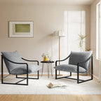 Fauteuil d'appoint inclinable en tissu Tesla marron/bleu, rempli de mousse, avec cadre en métal pour 1 personne