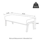 Banc de milieu de siècle en cuir synthétique vert avec pieds en bois d'hévéa pour 1 personne