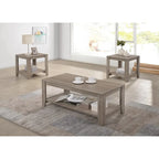 Table basse carrée – Taupe, MDF et microfibre de style transitoire, un utilisateur