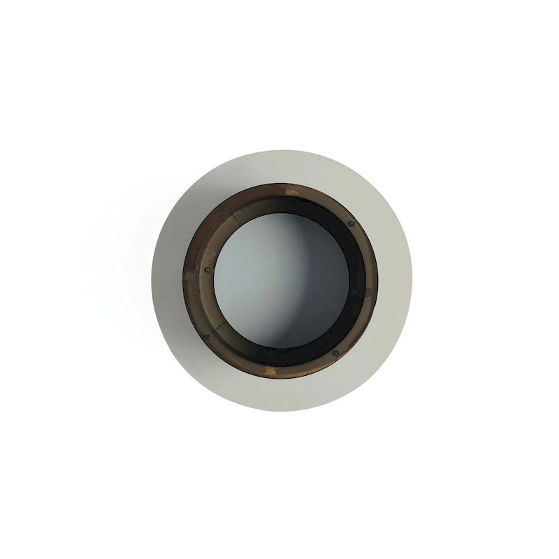 Table Basse Ronde – Noire, Plateau en Pierre Frittée Moderne et Base en Acier Inoxydable, Un Utilisateur