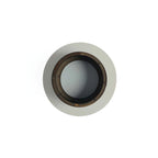 Table Basse Ronde – Noire, Plateau en Pierre Frittée Moderne et Base en Acier Inoxydable, Un Utilisateur
