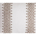 Causeuse en Lin avec Garniture Cloutée et Accoudoirs Ronds – Blanc Cassé, Tissage de Lin Traditionnel et Coussins Réversibles, 2 Places