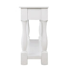 Console avec 3 tiroirs et une étagère – Bleu rétro / Bleu marine / Blanc antique / Marron / Espresso, Bois massif mi-siècle, 1-2 utilisateurs