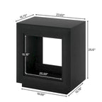 Table d'appoint rectangulaire à 2 niveaux – Gris / Naturel / Marron / Noir, MDF de style ferme, utilisateur unique