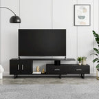 55-Inch-TV-Ständer aus Stahl mit 2 Schubladen und 4 Ablagen