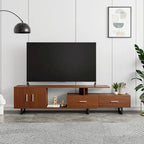 55-Inch-TV-Ständer aus Stahl mit 2 Schubladen und 4 Ablagen