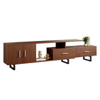 55-Inch-TV-Ständer aus Stahl mit 2 Schubladen und 4 Ablagen