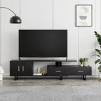 55-Inch-TV-Ständer aus Stahl mit 2 Schubladen und 4 Ablagen
