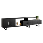 55-Inch-TV-Ständer aus Stahl mit 2 Schubladen und 4 Ablagen
