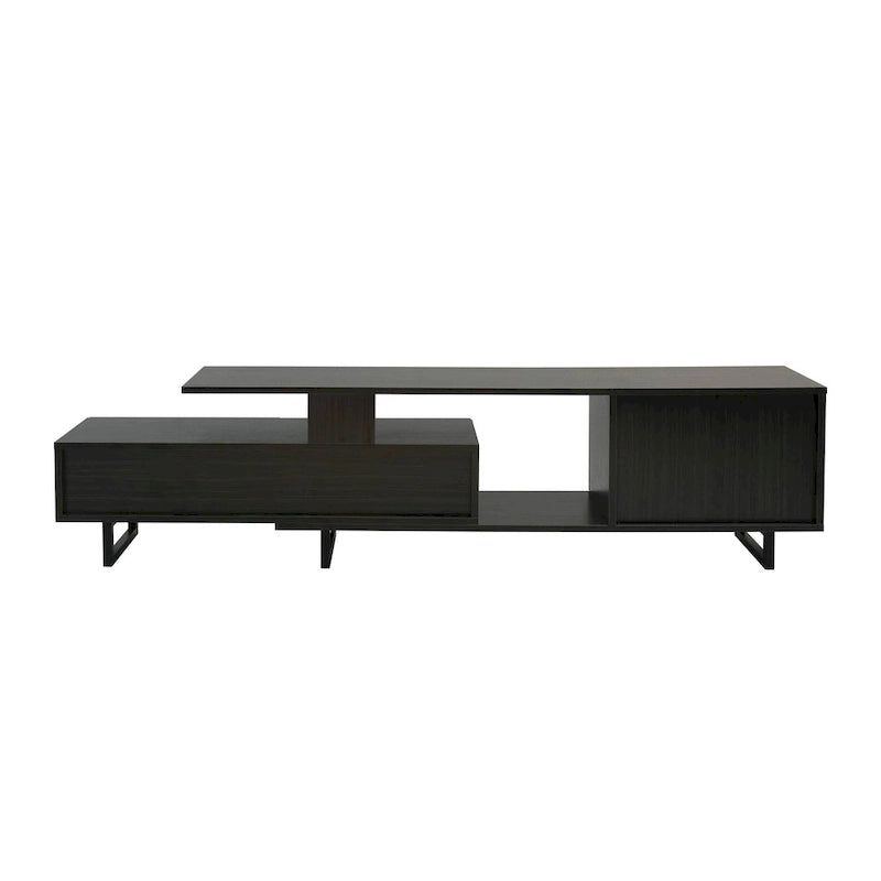 55-Inch-TV-Ständer aus Stahl mit 2 Schubladen und 4 Ablagen