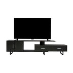 55-Inch-TV-Ständer aus Stahl mit 2 Schubladen und 4 Ablagen