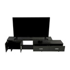 55-Inch-TV-Ständer aus Stahl mit 2 Schubladen und 4 Ablagen