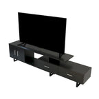55-Inch-TV-Ständer aus Stahl mit 2 Schubladen und 4 Ablagen