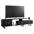 55-Inch-TV-Ständer aus Stahl mit 2 Schubladen und 4 Ablagen