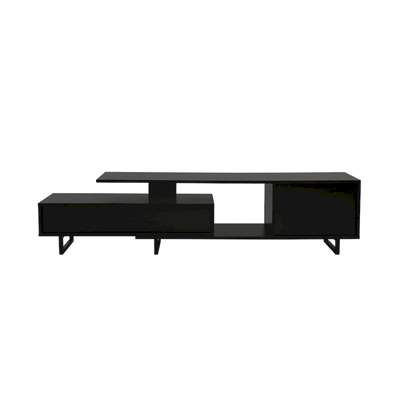 55-Inch-TV-Ständer aus Stahl mit 2 Schubladen und 4 Ablagen