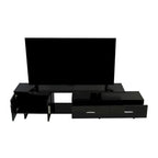 55-Inch-TV-Ständer aus Stahl mit 2 Schubladen und 4 Ablagen