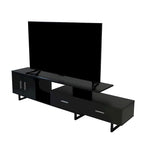 55-Inch-TV-Ständer aus Stahl mit 2 Schubladen und 4 Ablagen