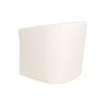 Fauteuil club pivotant avec passepoil ton sur ton – Blanc, polyester moderne et structure en pin, une place