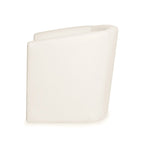 Fauteuil club pivotant avec passepoil ton sur ton – Blanc, polyester moderne et structure en pin, une place