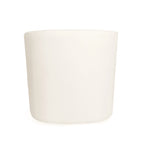 Fauteuil club pivotant avec passepoil ton sur ton – Blanc, polyester moderne et structure en pin, une place