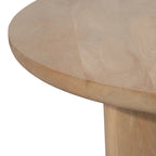 Table basse ronde – Bois de manguier naturel, style bohème, 1 à 2 utilisateurs