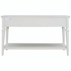 Console avec 3 tiroirs et une étagère – Gris délavé / Blanc antique / Bleu marine / Espresso, Bois de pin rétro classique, 1 à 2 utilisateurs