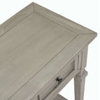 Console avec 3 tiroirs et une étagère – Gris délavé / Blanc antique / Bleu marine / Espresso, Bois de pin rétro classique, 1 à 2 utilisateurs