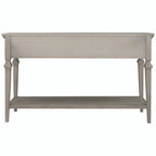 Console avec 3 tiroirs et une étagère – Gris délavé / Blanc antique / Bleu marine / Espresso, Bois de pin rétro classique, 1 à 2 utilisateurs