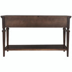 Console avec 3 tiroirs et une étagère – Gris délavé / Blanc antique / Bleu marine / Espresso, Bois de pin rétro classique, 1 à 2 utilisateurs