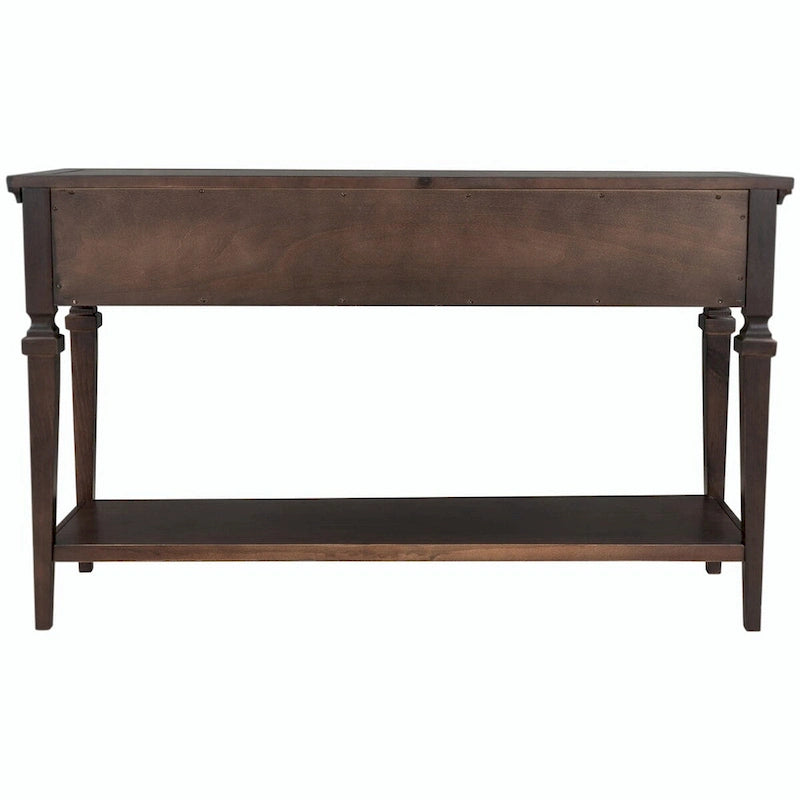 Console avec 3 tiroirs et une étagère – Gris délavé / Blanc antique / Bleu marine / Espresso, Bois de pin rétro classique, 1 à 2 utilisateurs