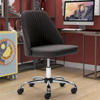 Chaise de bureau pivotante sans accoudoirs bleu / gris foncé, réglable en hauteur, à roulettes pour 1