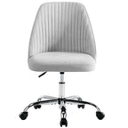 Chaise de bureau pivotante sans accoudoirs bleu / gris foncé, réglable en hauteur, à roulettes pour 1