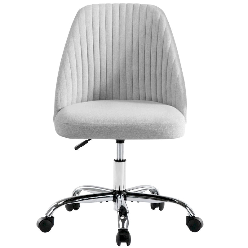 Chaise de bureau pivotante sans accoudoirs bleu / gris foncé, réglable en hauteur, à roulettes pour 1