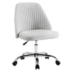 Chaise de bureau pivotante sans accoudoirs bleu / gris foncé, réglable en hauteur, à roulettes pour 1