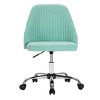 Chaise de bureau pivotante sans accoudoirs bleu / gris foncé, réglable en hauteur, à roulettes pour 1