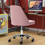 Chaise de bureau pivotante sans accoudoirs bleu / gris foncé, réglable en hauteur, à roulettes pour 1