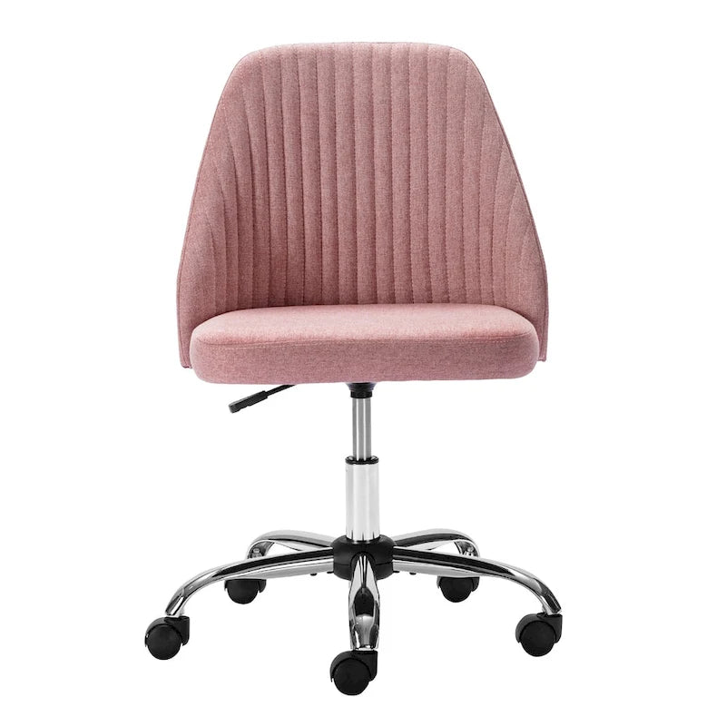 Chaise de bureau pivotante sans accoudoirs bleu / gris foncé, réglable en hauteur, à roulettes pour 1