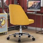 Chaise de bureau pivotante sans accoudoirs bleu / gris foncé, réglable en hauteur, à roulettes pour 1