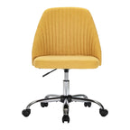 Chaise de bureau pivotante sans accoudoirs bleu / gris foncé, réglable en hauteur, à roulettes pour 1
