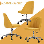 Chaise de bureau pivotante sans accoudoirs bleu / gris foncé, réglable en hauteur, à roulettes pour 1