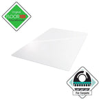 Tapis de chaise rectangulaire en polycarbonate transparent pour moquette à poils courts, pour 1