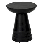 Table d'appoint ronde – Noire, bois massif, individuelle