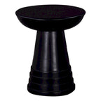 Table d'appoint ronde – Noire, bois massif, individuelle