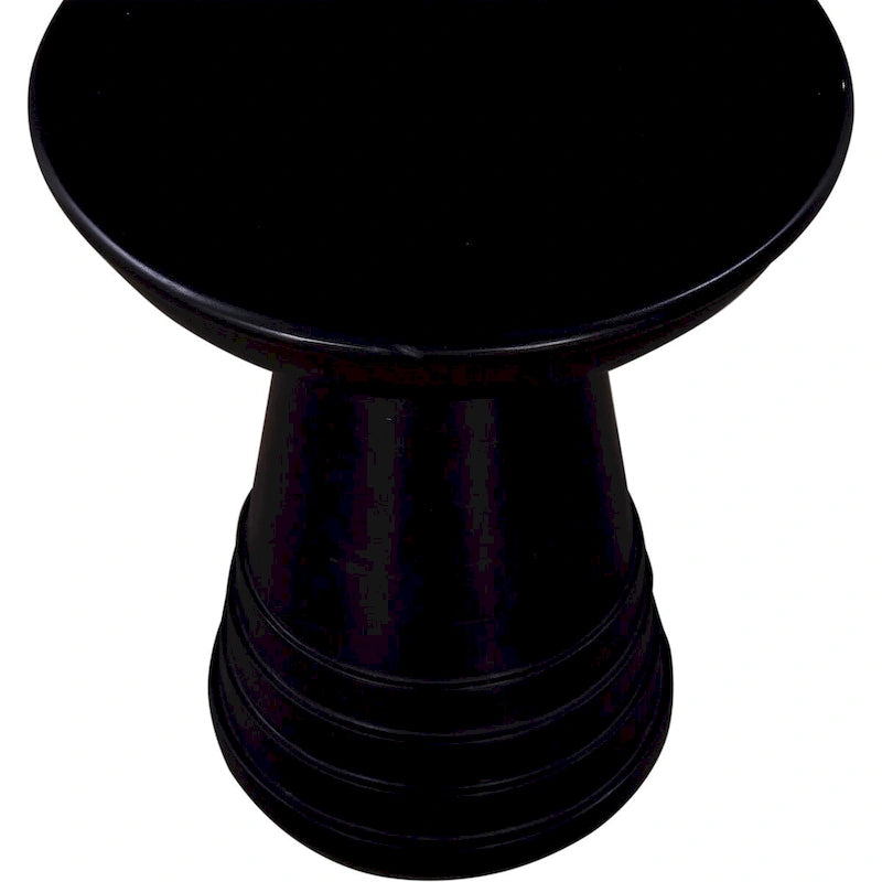 Table d'appoint ronde – Noire, bois massif, individuelle