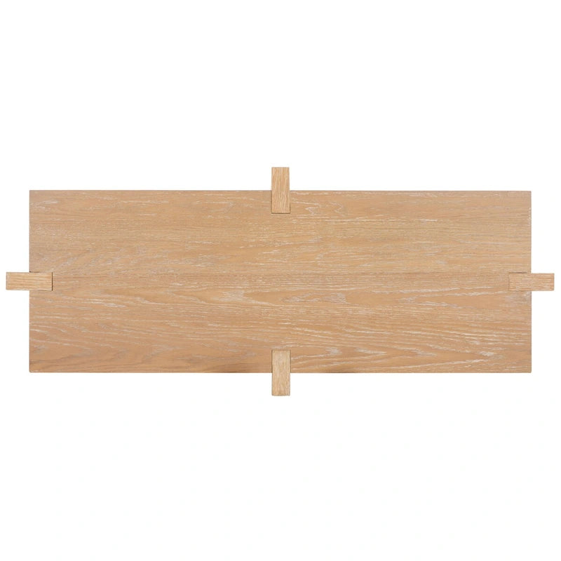 Console rectangulaire – Noir / Gris vieilli, placage de chêne moderne, utilisateur unique