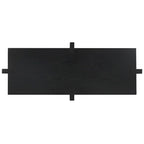 Console rectangulaire – Noir / Gris vieilli, placage de chêne moderne, utilisateur unique